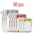 thumbnail image 1 of LNGOOR 20 Pcs Sacs de Bouteilles Pots Mason Réutilisables Sac de Rangement pour Aliments Frais Collations Pochette à Glissière, 1 of 7