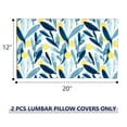 thumbnail image 5 of Outdoor Lumbar Pillow Covers 12\u201dx20\u201d, Rectangle Throw Pillow Covers for Patio Furniture, Decorative Lumbar Cushion Case for Garden Balcony Couch Office Chair, Pack of 2, Leaves Multi, 5 of 6