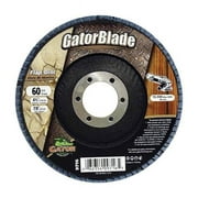 GatorBlade 9716 Flap Disc, 4-1/2 in Dia, 7/8 in Arbor, 60 Grit, Zirconium Oxide Abrasive