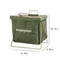 thumbnail image 3 of Foldable Laundry Basket with Handles, 15.75 in L x 13.78 in W x 9.06 in H, Cloth Material with PE Coating, Gray/Green/Navy/Khaki, 3 of 6