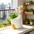 thumbnail image 5 of Parent and Baby Goose Resin Flower Pot Figurine, Creative Animal Planter Ornament, Sweet Decor Vessel for Desktop s, Balcony Green Plants and Courtyard Garden Landscape Decoration, 5 of 7