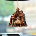 thumbnail image 7 of Fwttom Nativity Scene Christmas Ornaments, Unique Christmas Tree Decorations Sculpted Nativity Baby Mary Gift Figure, Nativity Ornaments for Holiday, Party, Car Decor, 7 of 7