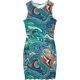 thumbnail image 1 of Vestido corto de malla transparente para mujer, sin mangas, con volantes y cuello redondo azul Marble XS azul Marble XS Xishao ropa, 1 of 2