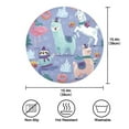 thumbnail image 3 of 15.4" Round Placemat Set of 4 Polyester Fabric Place Mats Non-Slip Dining Kitchen Table Mats for Kitchen Party Decor Cute Animals in The Snow, 3 of 5