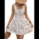 thumbnail image 1 of Vestido Mini de Verano con Encaje Floral y Corte A para Mujer Crema S, 1 of 10