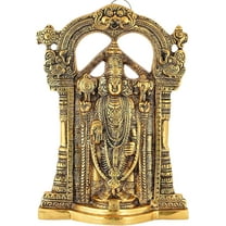 Handicrafts Tirupati Balaji Metal Finish Idol Decorative Showpiece Gift for Home Office, Antique Gold