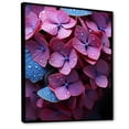 thumbnail image 2 of Designart "Vibrant Harmony With Neon Pink Hydrangea" Hydrangea Floater Framed Wall Art Living Room, 2 of 5