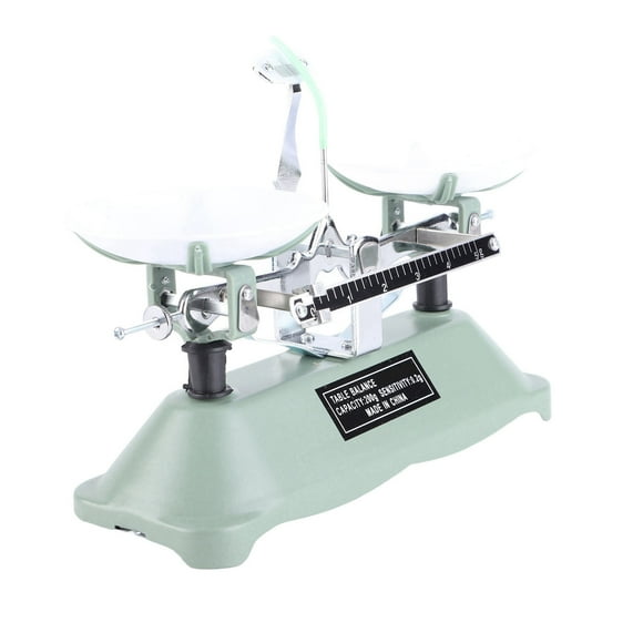 200g 0.2g Mechanical Tray Balance Scale, Lab Mechanical Balance Scale with Weights for Chemical Physics Teaching
