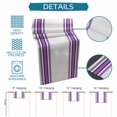 thumbnail image 6 of Purple Striped Table Runner 72 Inches, Farmhouse Simple Line Vertical Stripes Bed Runner Dresser Scarves Tabletop for Indoor Outdoor Parties/Ceremony/Banquet, 14" x 72", 6 of 9