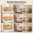 thumbnail image 3 of SONITU Walking Pad with 15% Auto Incline & Handle, 2.5HP Under Desk Treadmill for Home, 300LBS Capacity, Remote Control & LED Display, 3 of 10