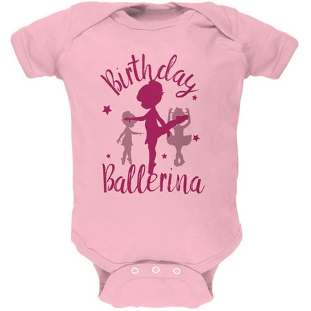 

Birthday Girl Ballerina Soft Baby One Piece Light Pink 0-3 M