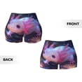 thumbnail image 6 of Athletic Shorts for Women, Dreamy Bioluminescent Axolotl C Seam Womens Shorts High Waisted Sport Running Workout Gym, 6 of 8