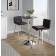 thumbnail image 3 of LumiSource Mason Swivel Adjustable Counter Height Dining Set - 3 Piece, 3 of 6