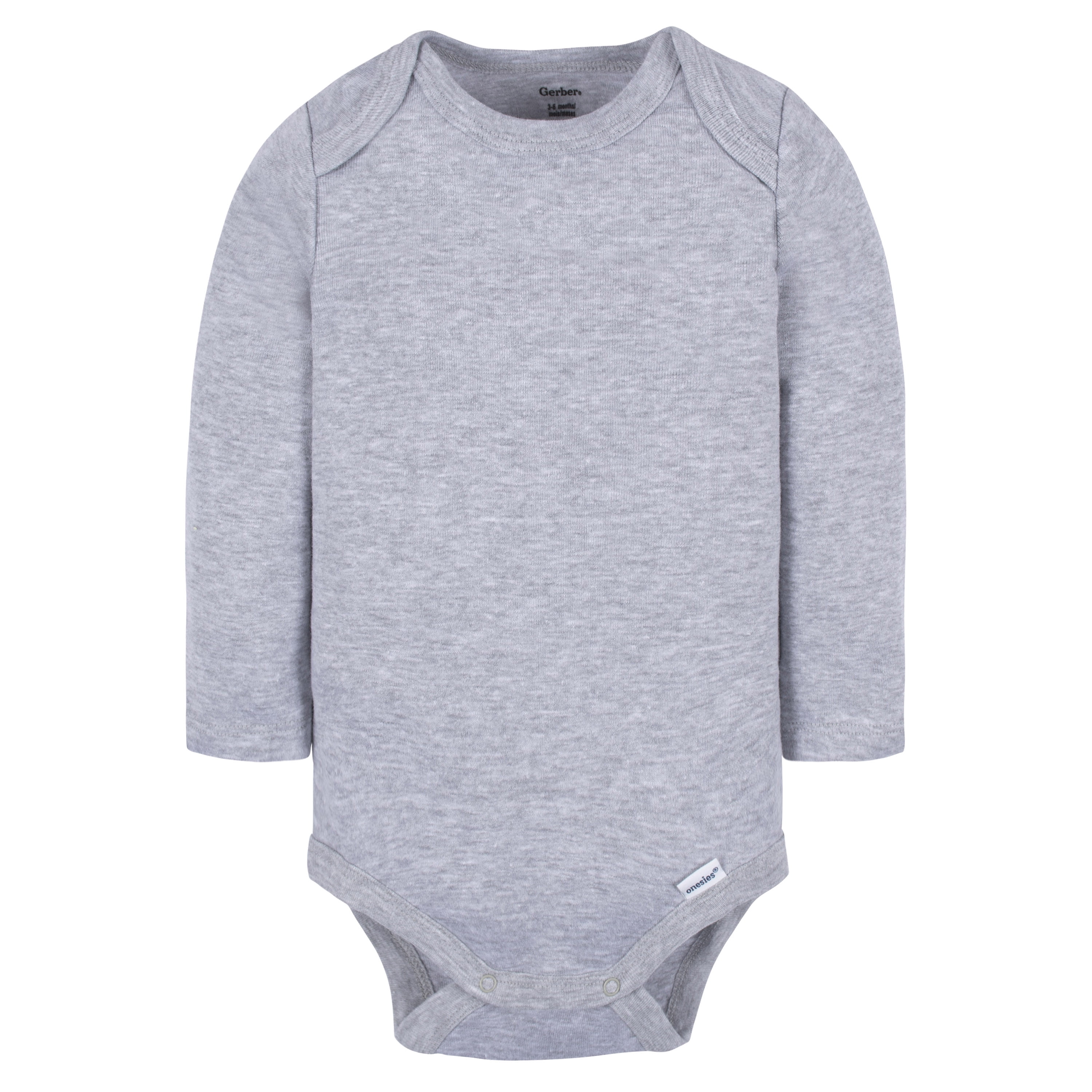 Gerber Baby Gender Neutral Long Sleeve Onesies Bodysuits, 6-Pack, Sizes Newborn - 12 Months