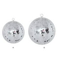 thumbnail image 4 of Advancent Bola de discoteca colgante plateada, lámparas redondas de cristal giratorias reflectantes, Festival de música, barra de luces para Iluminación navideña 25cm /Plata, 4 of 6