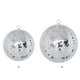 thumbnail image 2 of Matsuzay Bola de discoteca colgante, lámparas redondas de cristal giratorias reflectantes plateadas, barra de luz para escenario de Festival, Iluminación navideña 15cm /Plata, 2 of 6