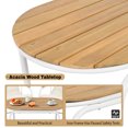 thumbnail image 6 of TREXM Outdoor Chaise Lounge Chairs Set of 3, Patio Chaise Lounge Chair with Acacia Side Table, Pool Lounge Chairs for Lawn, Deck, Beach, Beige+White, 6 of 9
