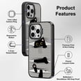 thumbnail image 6 of Case for iPhone 15 Pro Max, [10ft 4X Military-Grade Drop Protection] Durable & Shockproof Phone Case Cover Design for iPhone 15 Pro Max - Hidden Black Cat - Clear Black, 6 of 6