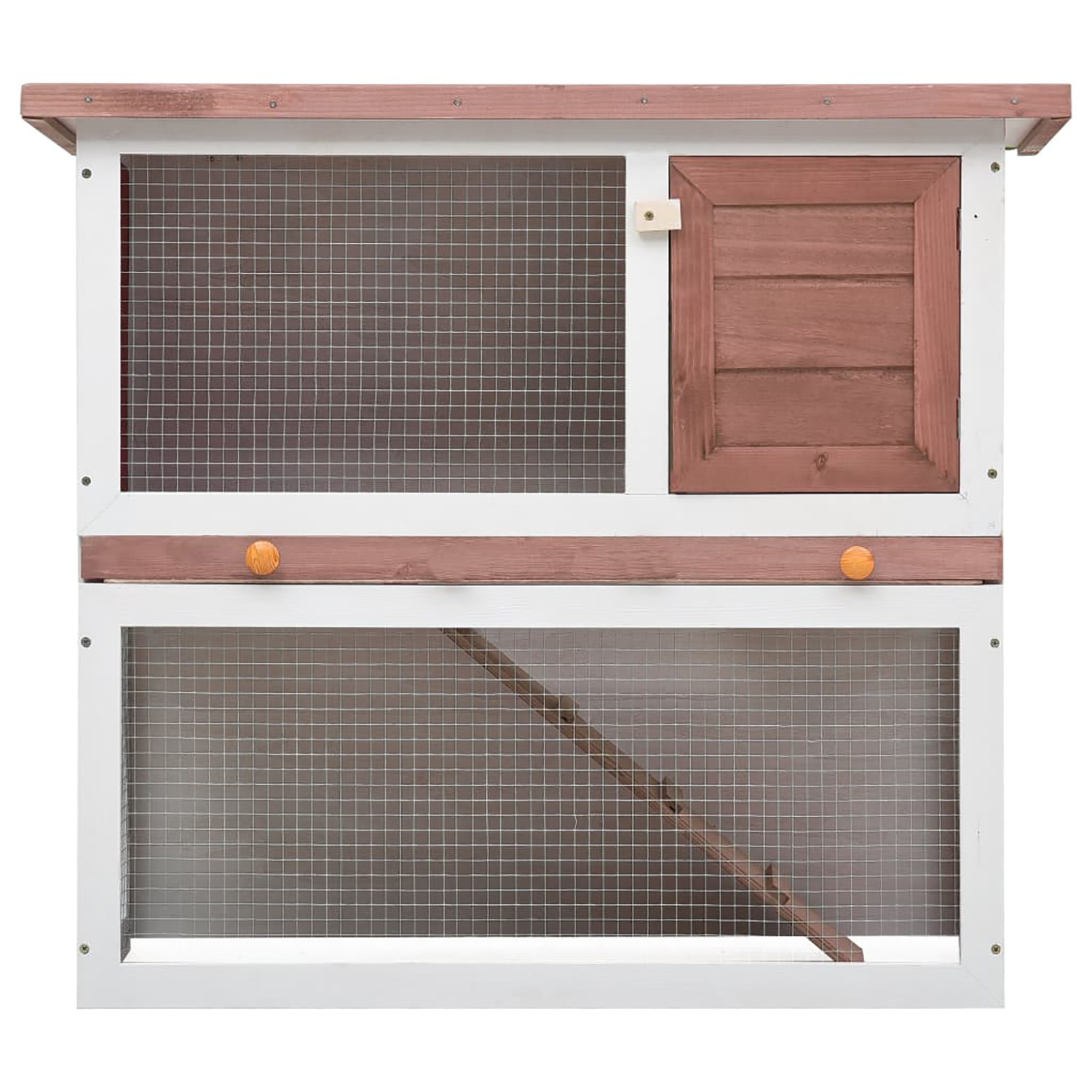 Pefilos 35" Outdoor Rabbit Hutch with Run, 1 Door Bunny House Wood Small Animal House Pet Cage, Brown Pefilos 35" Outdoor Rabbit Hutch with Run, 1 Door Bunny House Wood Small Animal House Pet Cage, Brown