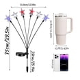 thumbnail image 2 of Solar Yard Lights Outdoor Waterproof Red White Blue Star String Lights 10 Led 4Th of July Lawn Pathway Accent Lighting, 2 of 7