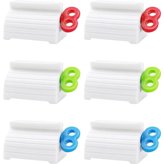 Toothpaste Squeezer, 6 Pcs Toothpaste Tube Squeezers, Multi-Purpose Toothpaste Dispenser Rolling Toothpaste Holder Stand