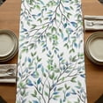 thumbnail image 5 of Table Runners 72 Inches Long Dress Scarves, Blue Green Eucalyptus Farmhouse Kitchen/Dining Table Runner, Coffee Tablerunners, Spring Botanical Leaves Weeping 13x72 Inch, 5 of 9
