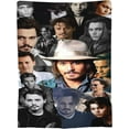 thumbnail image 3 of Blanket Johnny Depp Soft and Comfortable Wool Fleece Throw Blankets Gift for Home Decoration Sofa Office car Camping Yoga Travel Home Decoration Cozy Plush Beach, 3 of 6