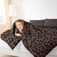thumbnail image 4 of Homewish Brown Cheetah Print Full Size Comforter Sets, Fashion Abstract Polkadot Bedding Comforter Set, Teens Adult Men Women Reversible Bedding Sets, Microfiber Bedroom Decor, 3pcs, 4 of 8