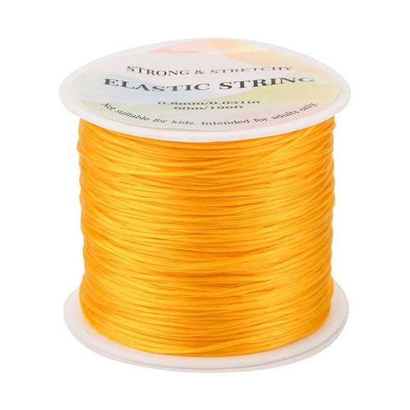 Flat Elastic Crystal String Elastic Beading Thread for Stretch Bracelet Making golden 0.8mm about 65.61 yards(60m)/roll