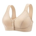 thumbnail image 1 of Kcodviy Womens No Steel Ring Compression Bra for Women Front Close Bra T Women Bras Wireless Padded Back Plus Size Seamless Pack of Bras Unlined Bra for Large Bras Bust, 1 of 2