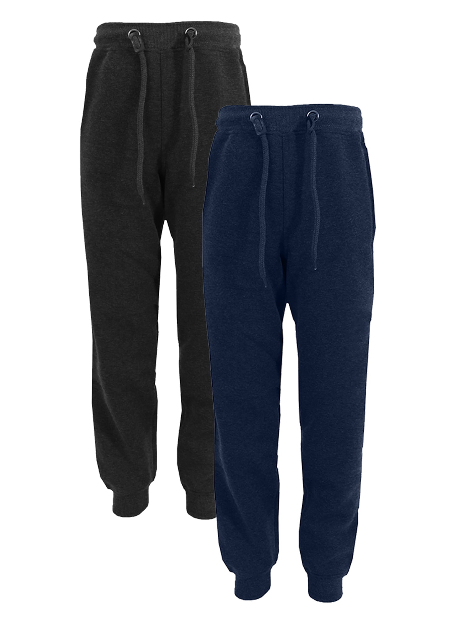 GBH - Boy's Slim-Fit Fleece Jogger Sweatpants (2-Pack) - Walmart.com ...
