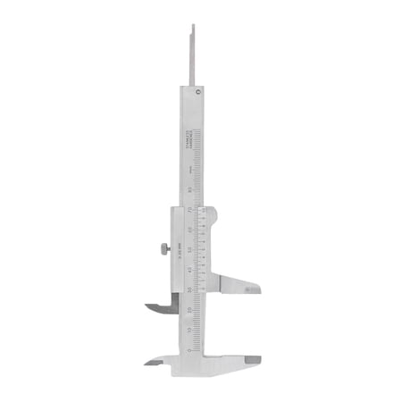 BIMZUC Pocket Vernier Caliper Dual Scale Stainless Steel Measuring Tool for Step Depth Diameter 0-80mm / 0-3.15 inches 0.05mm Reading Value High Precision Machining Size Measurement