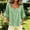 Green square neck blouse plus size a1, variant on Yrmaups Women Plus Size Square Neck 3/4 Sleeve Blouse, Loose Fit Button Plaid Top, Soft Casual Tee for Summer Office Daily Wear, Purple S