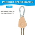 thumbnail image 2 of Uxcell Adjustable Rope Hanger, Ratchet Grow Light Hangers Reflective Reinforced Internal Gear Ratchet Yellow 1/8" x 7, 2 of 6