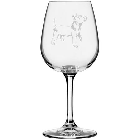 

Miniature Bull Terrier Dog Themed Etched 12.75oz Libbey Wine Glass