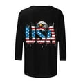 thumbnail image 5 of My Recent Orders,Sriper Fourth of July,Womens 3/4 Sleeve Tops Cotton,Fun Summer Clothes 2025,Red Shirts Casual,Playeras De Mujer,4X, 5 of 5