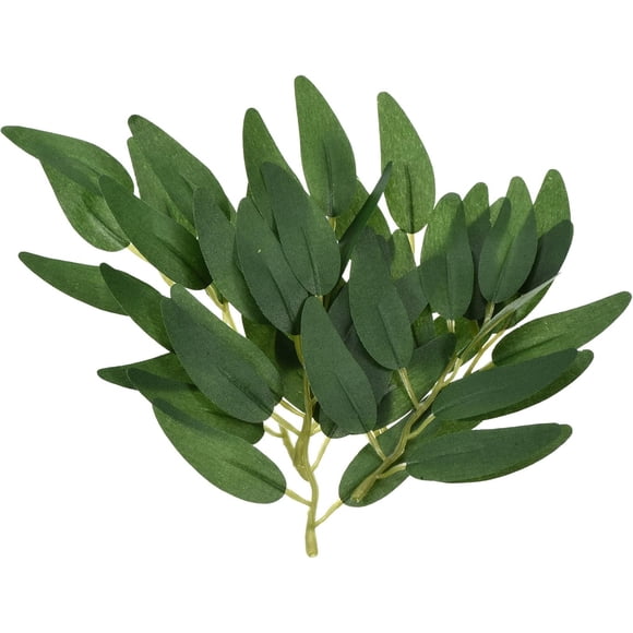 PATIKIL 5.9 Inch Artificial Willow Leaves, 40 Pieces Fake Willow Greenery Garland Stems Faux Silk for Wedding Bouquets Wreaths Decor, Green