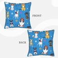 thumbnail image 3 of Bingfone Cute Dogs Linen Throw Pillow Covers Cushion Case Pocket Button Vintage Farmhouse Pillowcase for Sofa Couch Bed 20"x20", 3 of 9