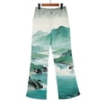 thumbnail image 6 of Endives Wide Leg Pants for Woman Landscape Painting Printed Elastic High Waist Pants Lightweight Casual Pant Spring Trendy MG1, 6 of 7