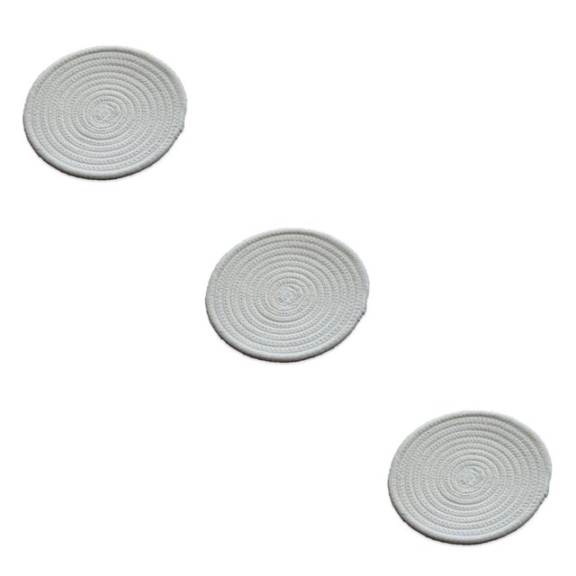 Injueey Soporte para sartenes, posavasos de té, almohadilla caliente antideslizante, soporte para ollas, blanco cálido Type1 NO1 Injueey CBP270858