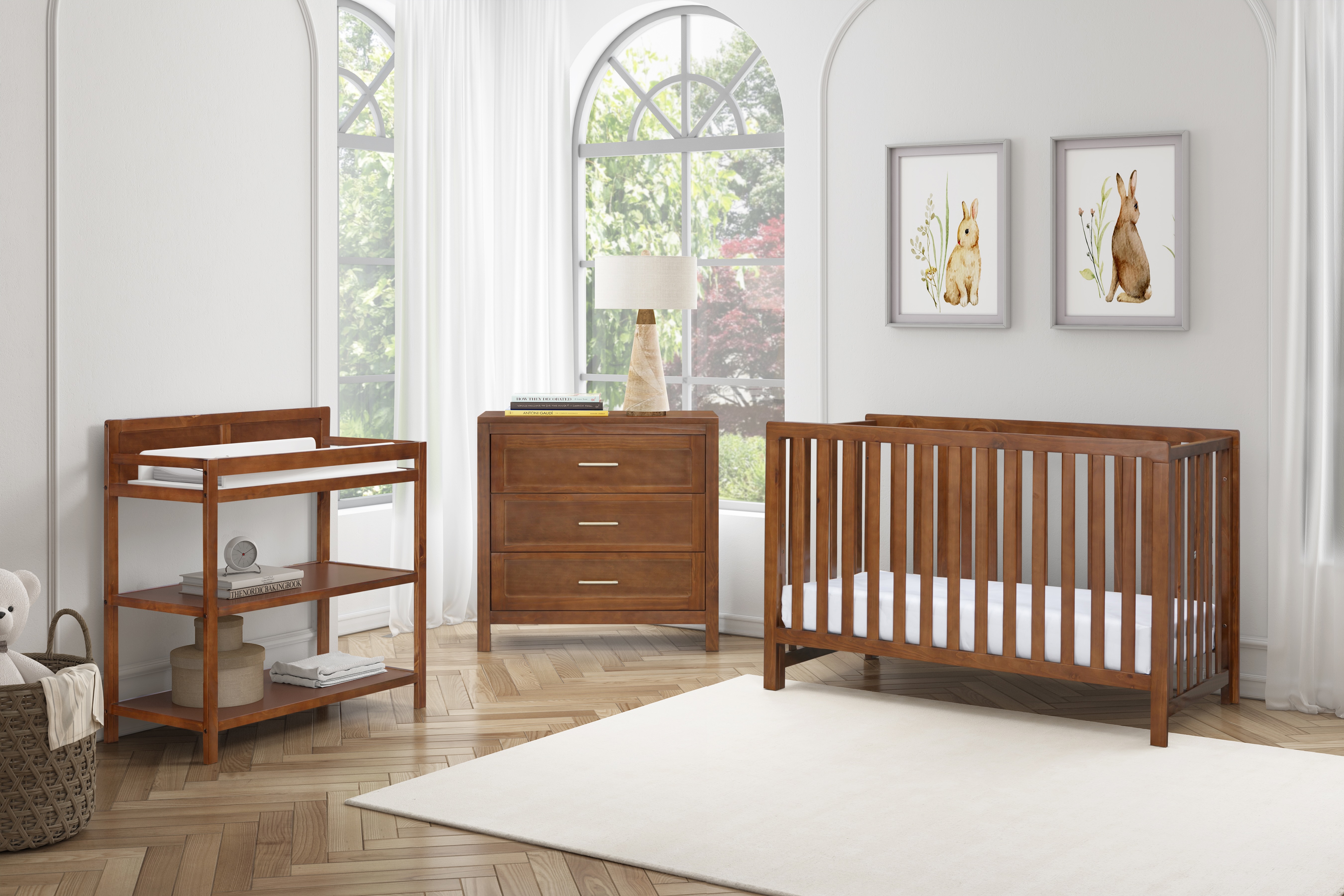Suite Bebe Reign 4-in-1 Island Crib in Walnut