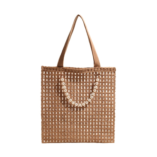 Bolso Hombro Mano Ganchillo para Mujer Tejido Punto Malla Viajes