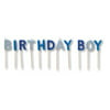 "Club Pack of 12 Blue ""Birthday Boy"" Party Pick letter set Candles 2"""