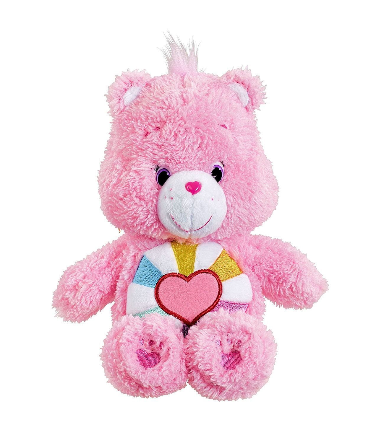 pink care bear with heart and rainbow