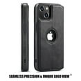 thumbnail image 3 of Casus Classic Wallet Case Leather Logo View Card Holder Cover for Apple iPhone 14 - Black, 3 of 8
