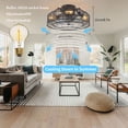 thumbnail image 7 of Geometric Design Ceiling Fan Light with 3 Color Temperatures, Remote Control, LED Light Source, Timing Function, Ideal for Living Rooms, 7 of 7