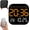 Orange, variant on Hangable Standalone Square Clock - Large Digital Wall Clock with Remote Control, Auto-Dimming LED Display, Temperature, Humidity & Date, Big Digital Clock for Home, Office, Bedroom (Bule)
