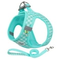 thumbnail image 2 of Dog Harness Set, No Pull Adjustable Reflective Pet Harness for Small Medium Dogs, Step in Vest Harness Dog Harness Outdoor Hiking Training for Small Medium Dogs, Cats Green M, 2 of 9