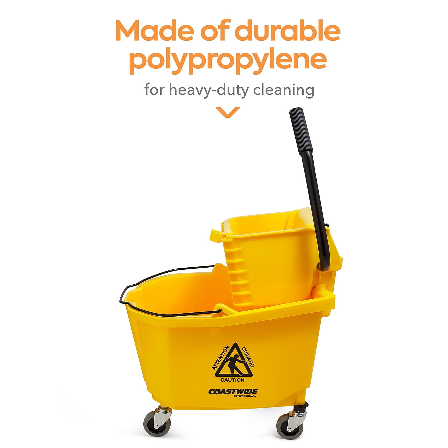 Coastwide Professional Heavy Duty 35 Qrt Mop Bucket w/Side Press Wringer CW55229 