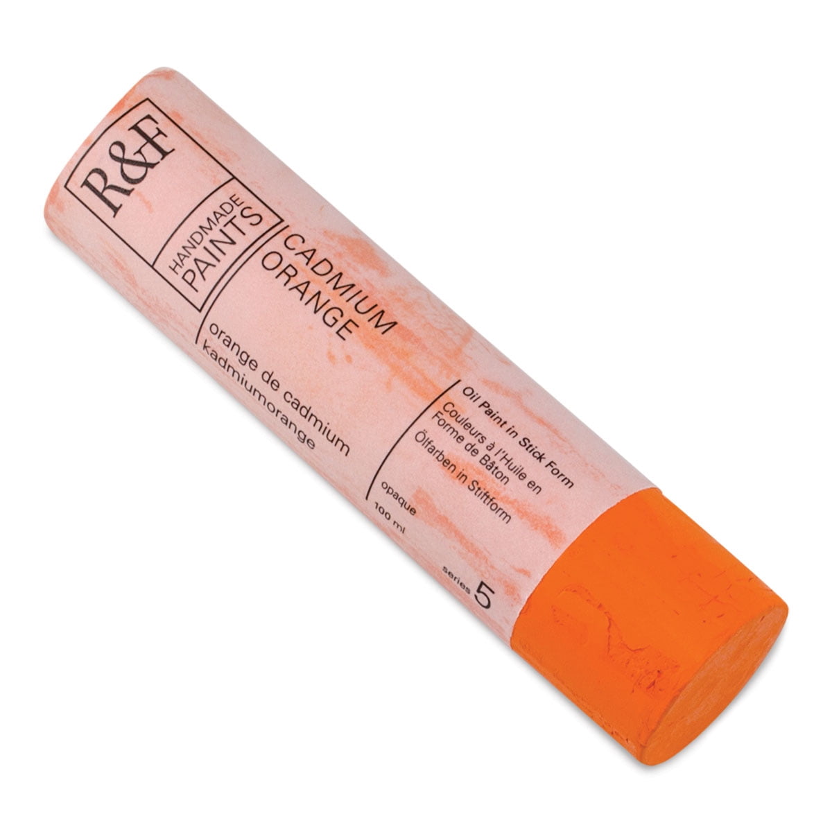 R&F Handmade Paints Pigment Stick, 100ml, Cadmium Orange